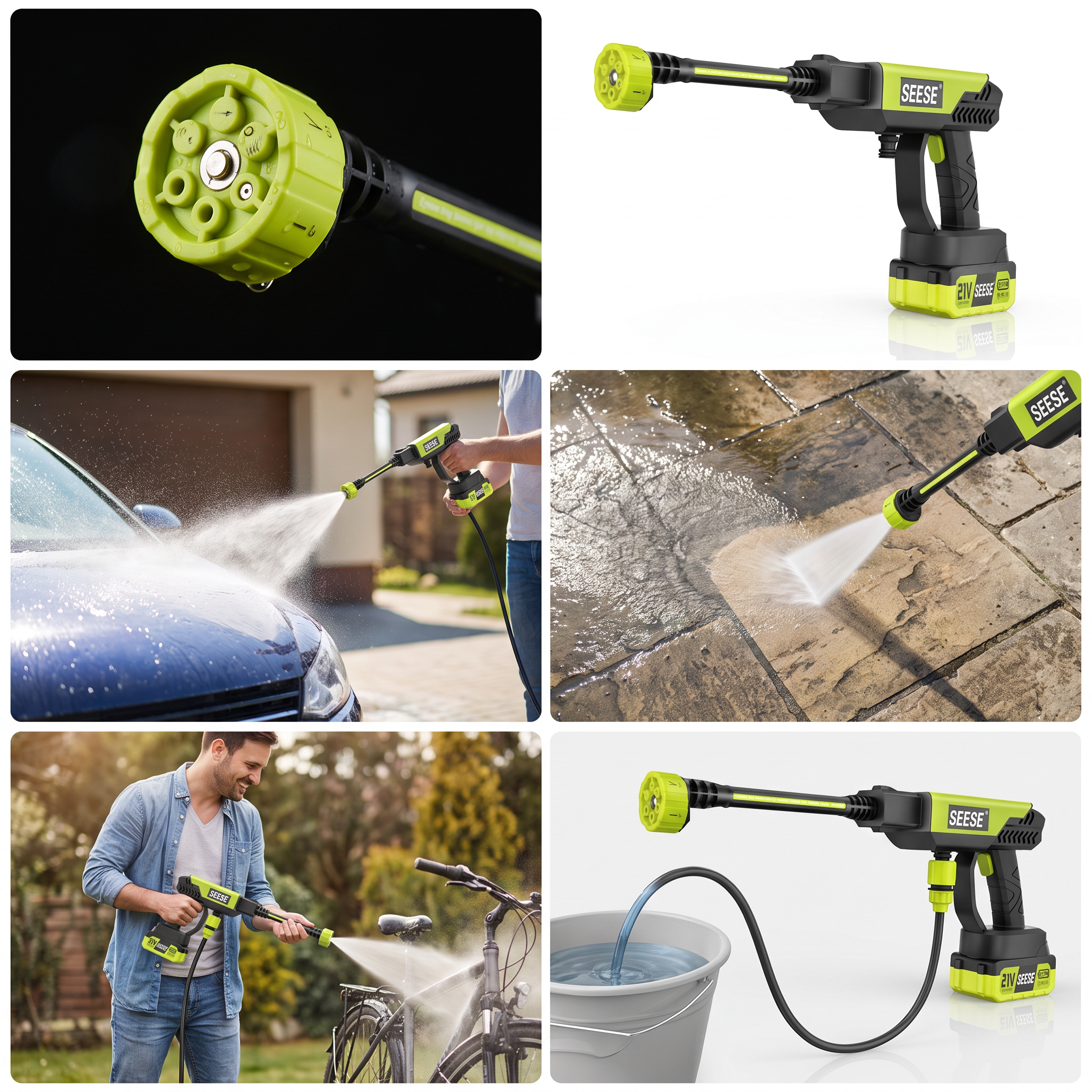 Sielvane SEESE AquaJet — Cordless Pressure Washer