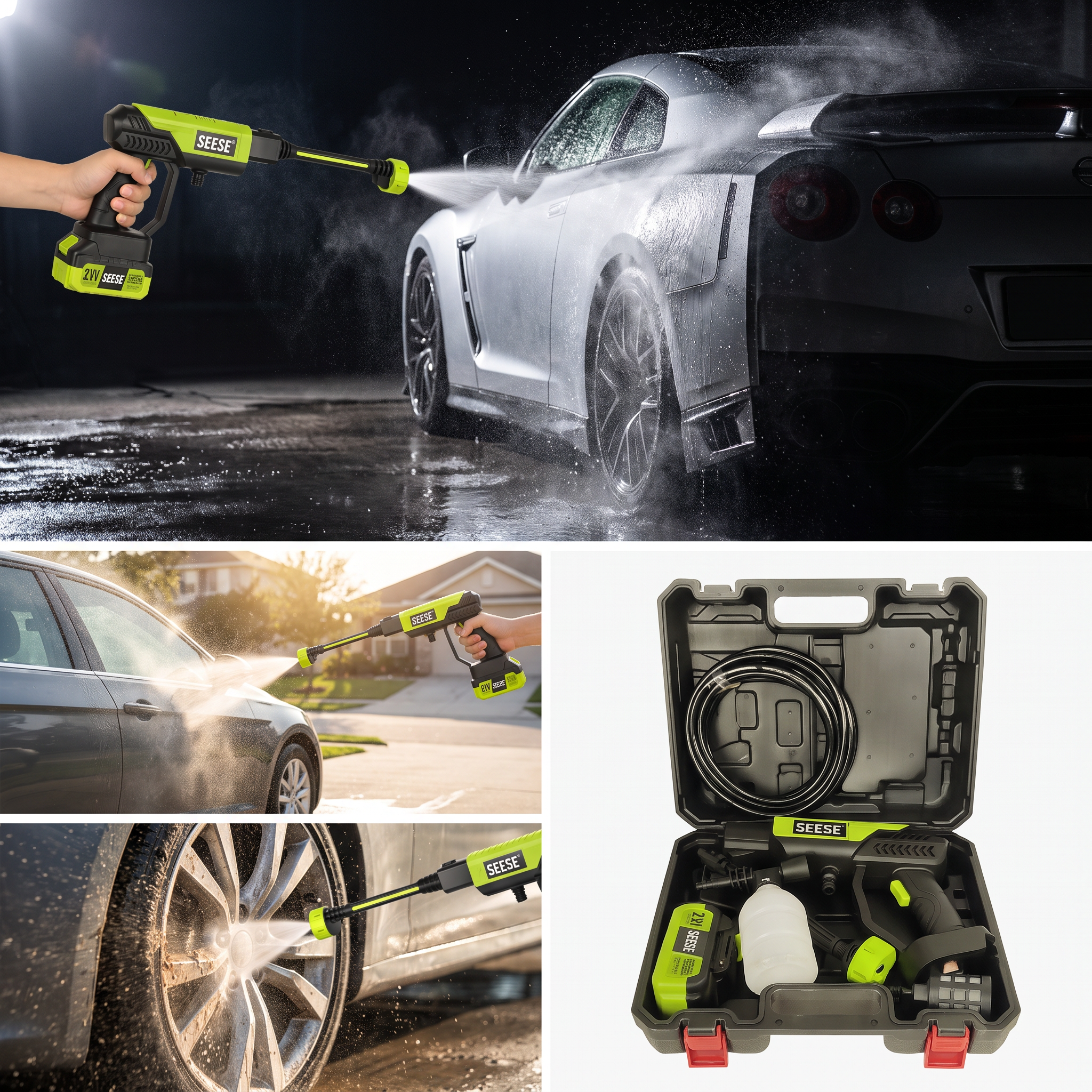 Sielvane SEESE AquaJet — Cordless Pressure Washer
