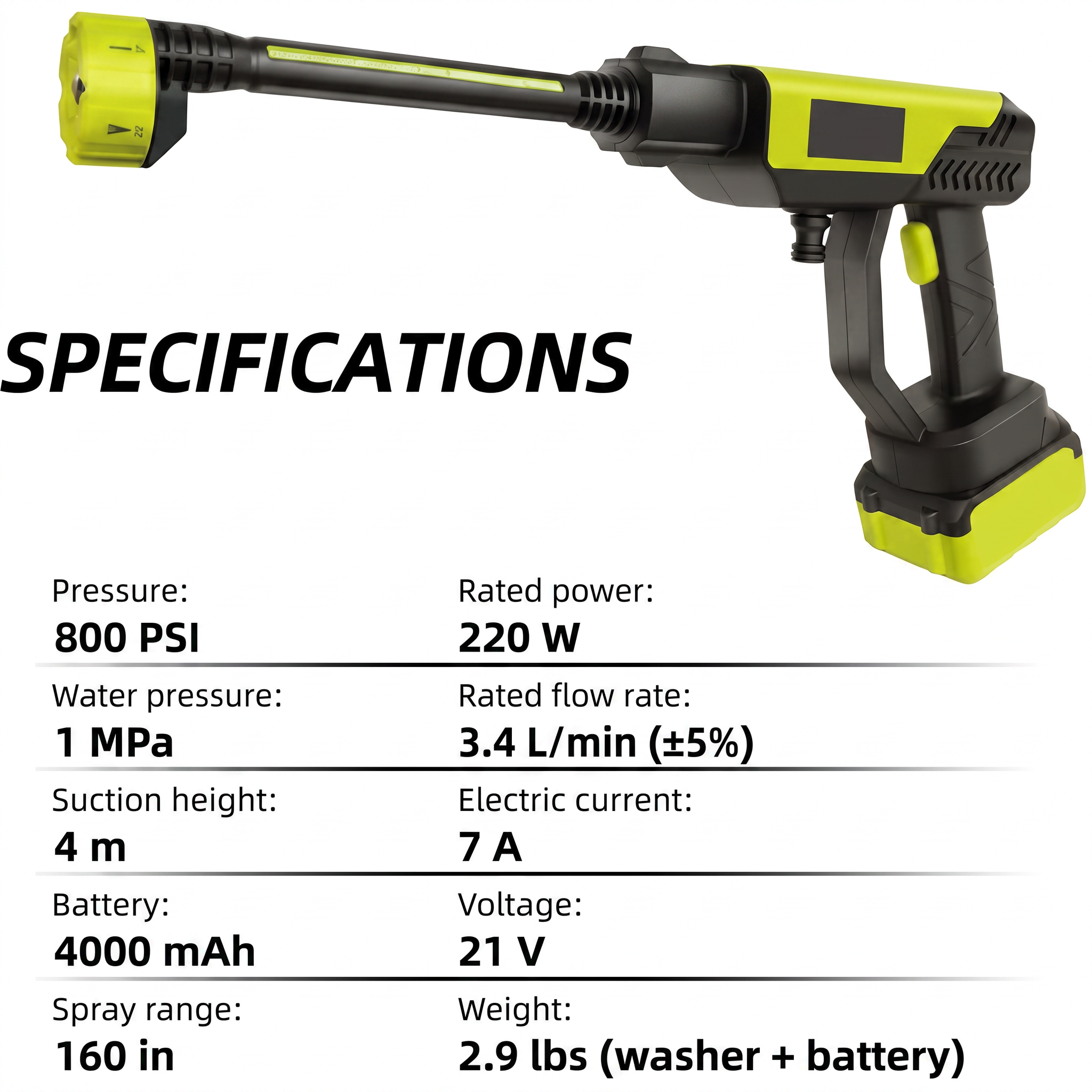 Sielvane SEESE AquaJet — Cordless Pressure Washer